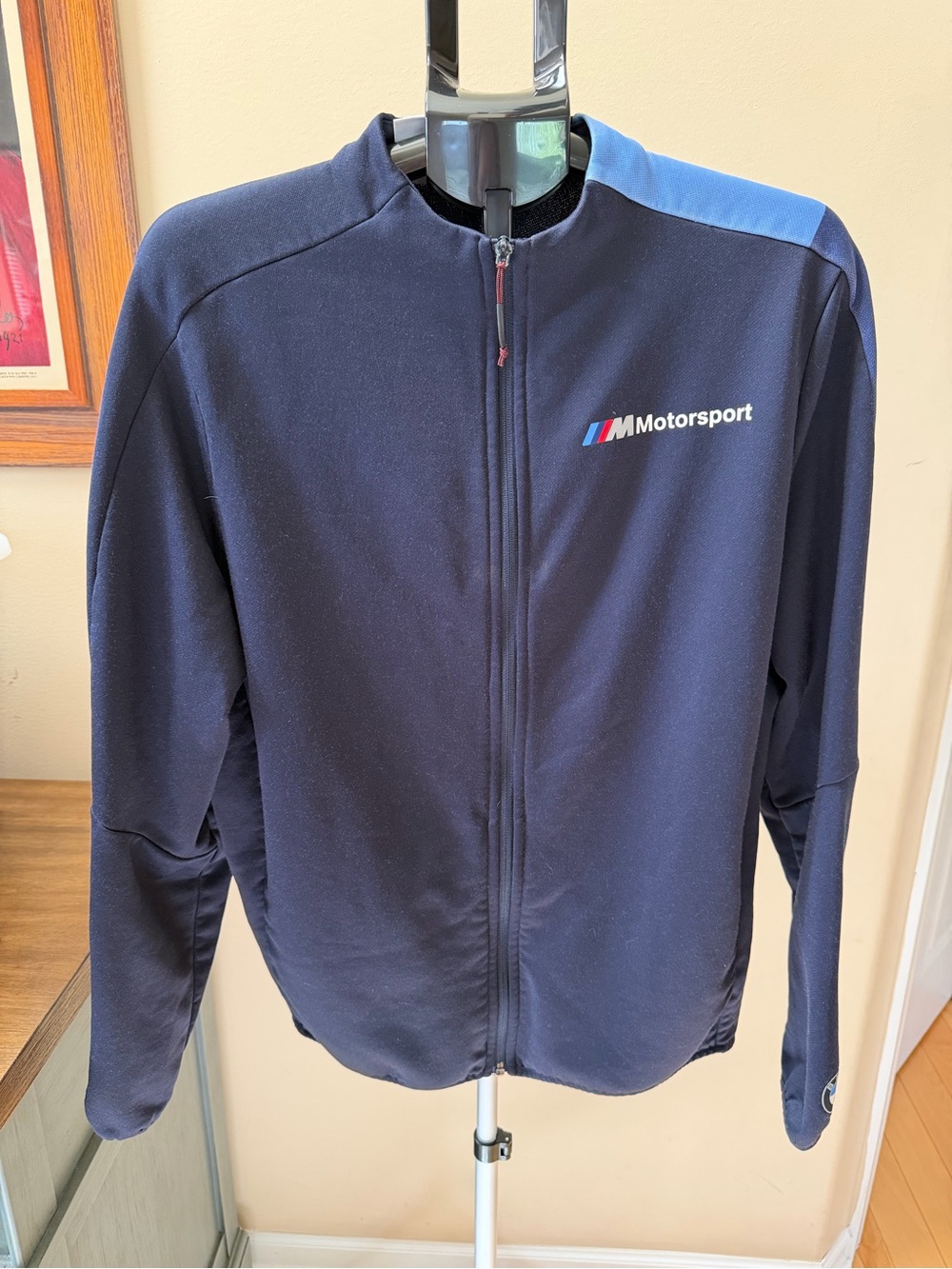PUMA BMW M Motorsport Track Jacket Men’s Large Navy Full Zip Racing‎
